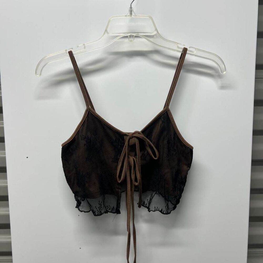 Women's Brown and Black Vest